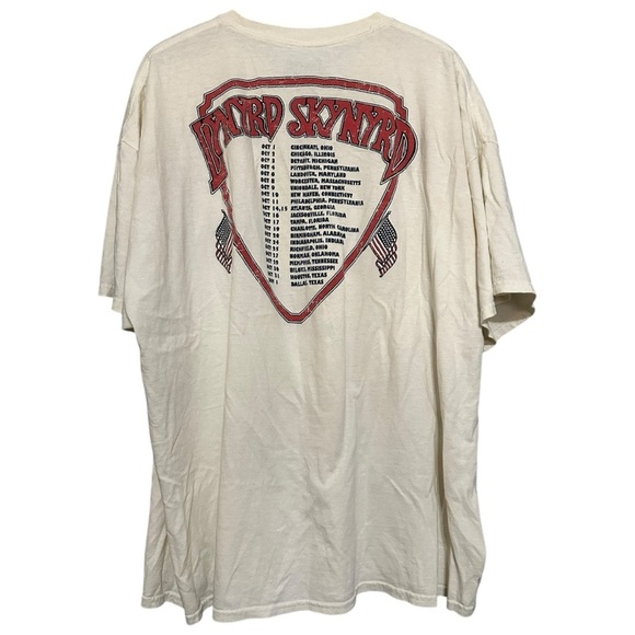 Lynyrd Skynyrd Uni-Sex One Size Eagle Concert Distressed Destroyed Tee T-Shirt - Picture 2 of 6